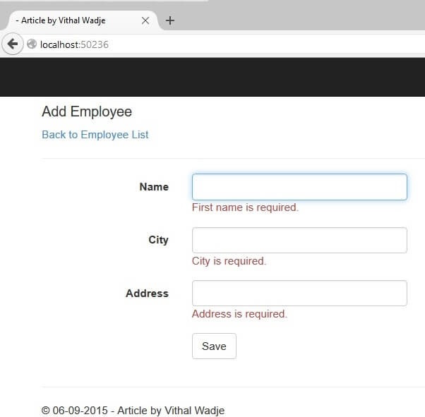 Model state validation 